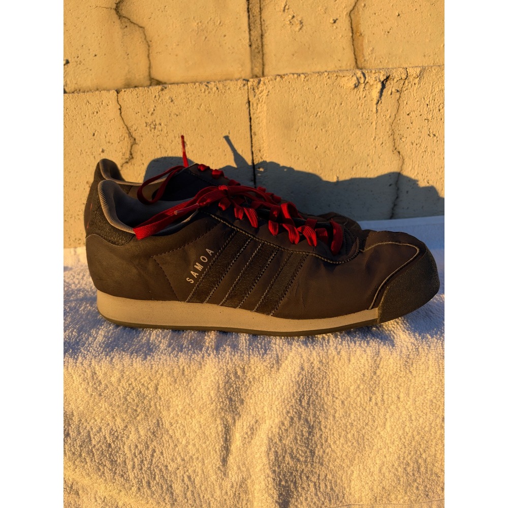 Adidas Samoa Mens 10 Grey Red Sneakers Low Top Trainers G66228 2012 Retro